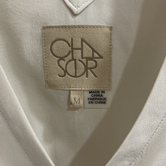 Shear white v neck shirt size m - Picture 3 of 3